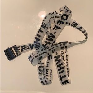 Luxury OFF-WHITE Industrial Clear Belt. AUTHENTIC